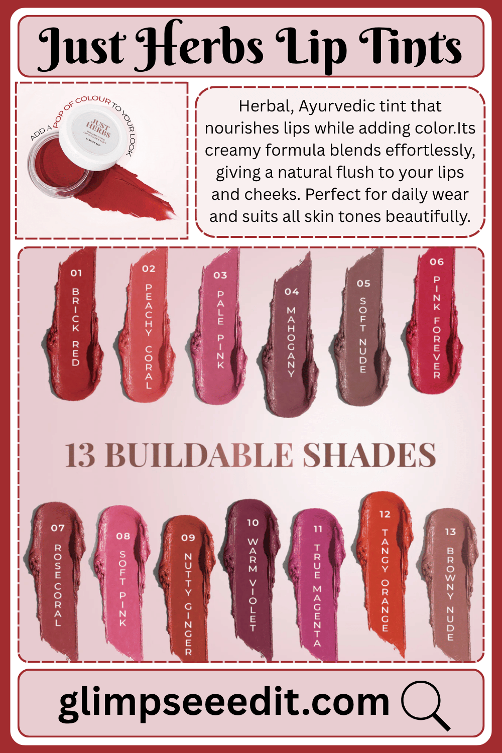 Just Herbs Lip Tints