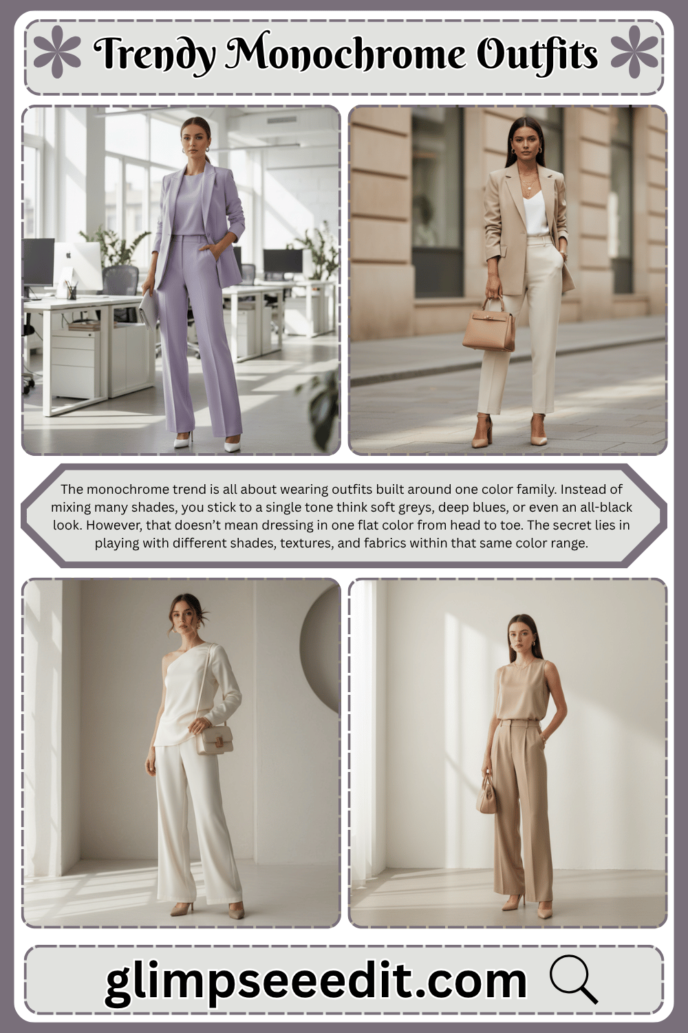 Trendy Monochrome Outfits