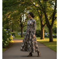 floral fall dress look | trendy fall dresses
