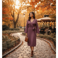 wrap dress | cozy fall dresses