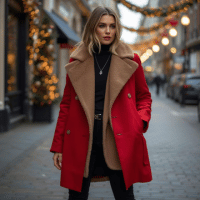 statement coat outfits | trendy christmas outfit ideas